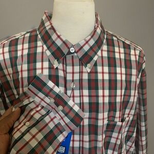 Saddlebred Classic Fit Royal Stewart Tartan Plaid  Oxford Button Shirt 3X Big